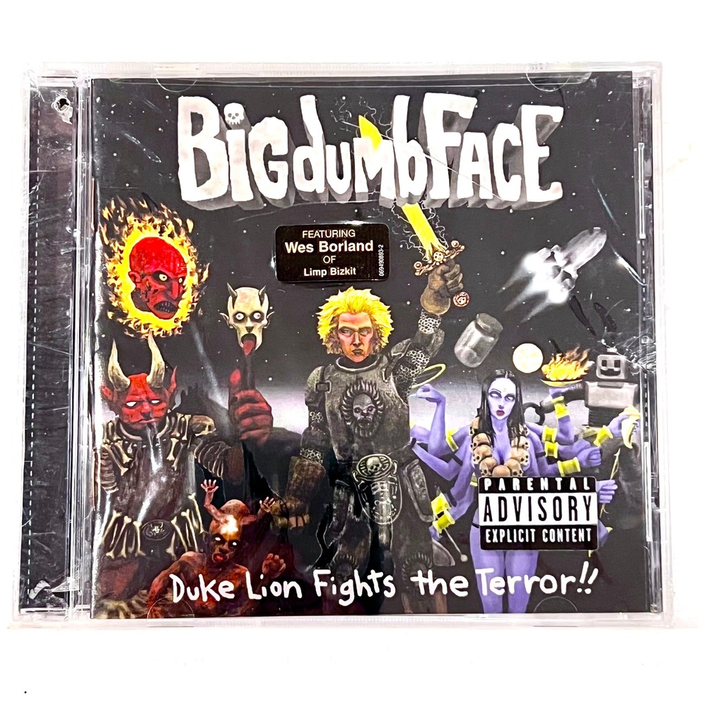 Big Dumb Face Duke Lion Fights the Terror!! Music CD Album New With Flaws